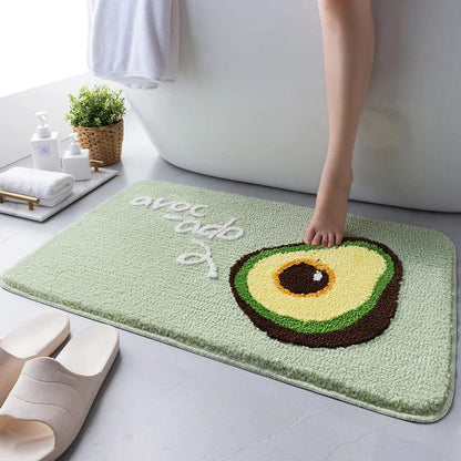 Tapis de bain DryCado avocat avec fond antidérapant de Ymonde