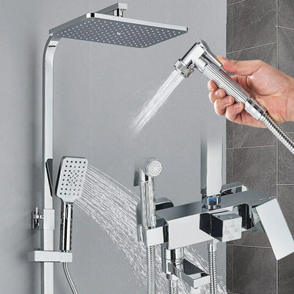 FlowLine duschset med regndusch, handdusch och sprutor med termostatkran från Ymonde