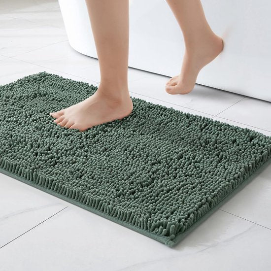Mosegrønn Forest luksus badematte med myk sklisikker mikrofiber fra Ymonde