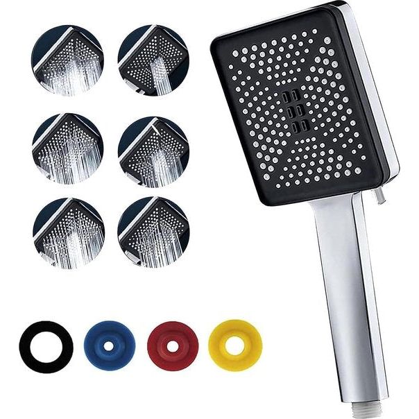 Square shower head with high pressure and 6 water saving settings from Ymonde