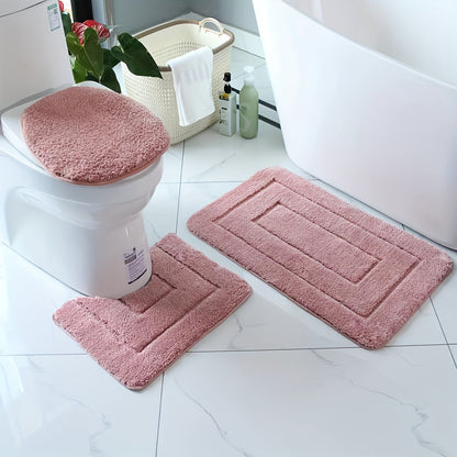 Luxury Three-Piece Bath Mat Set – Comfort & Grip | Ymonde ©
