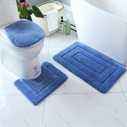 Luxury Three-Piece Bath Mat Set – Comfort & Grip | Ymonde ©