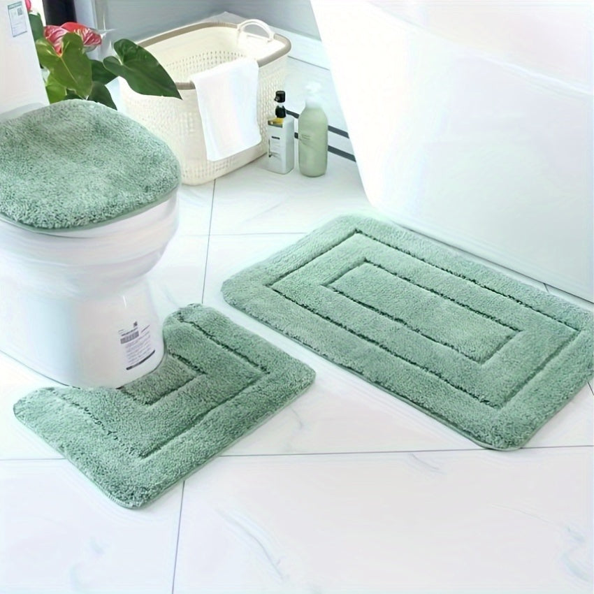 Luxury Three-Piece Bath Mat Set – Comfort & Grip | Ymonde ©