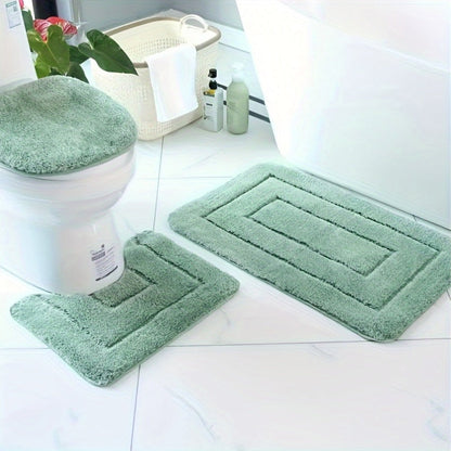 Luxury Three-Piece Bath Mat Set – Comfort & Grip | Ymonde ©
