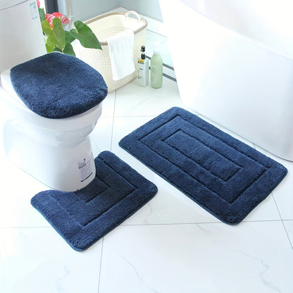 Luxury Three-Piece Bath Mat Set – Comfort & Grip | Ymonde ©