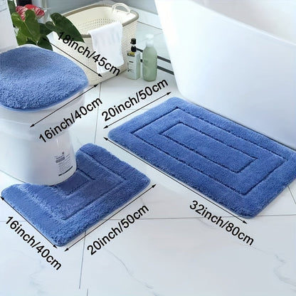Luxury Three-Piece Bath Mat Set – Comfort & Grip | Ymonde ©