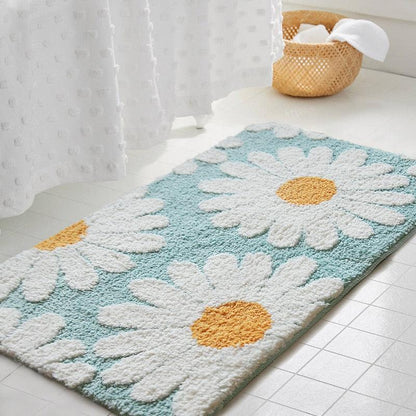 Daisy bath mat Ymonde with daisy pattern