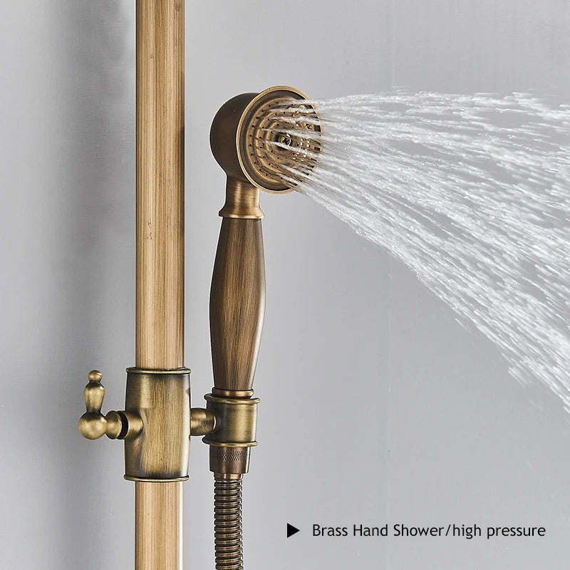 Rain shower Brass Shower tap – Thermostatic with hand shower