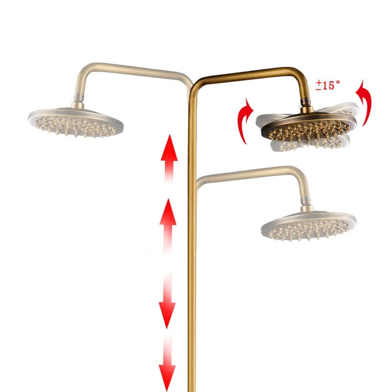 Rain shower Brass Shower tap – Thermostatic with hand shower
