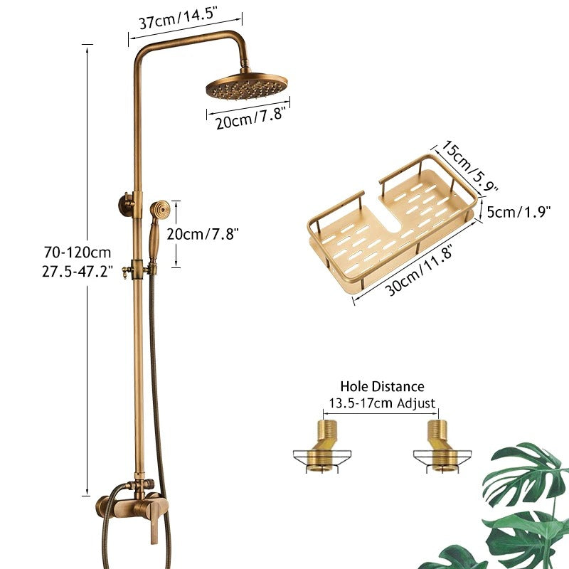 Rain shower Brass Shower tap – Thermostatic with hand shower