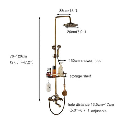 Rain shower Brass Shower tap – Thermostatic with hand shower