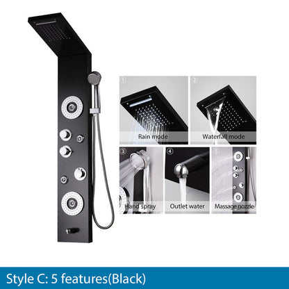 RainWall Shower Set - Stainless Steel Wall Shower Panel Thermostatic Rain Shower | Ymonde