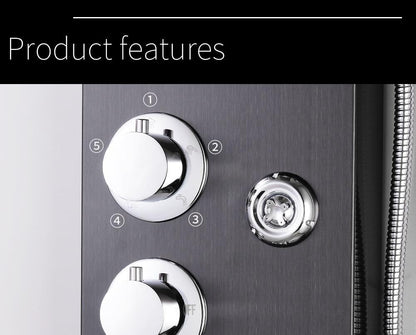 RainWall Shower Set - Stainless Steel Wall Shower Panel Thermostatic Rain Shower | Ymonde