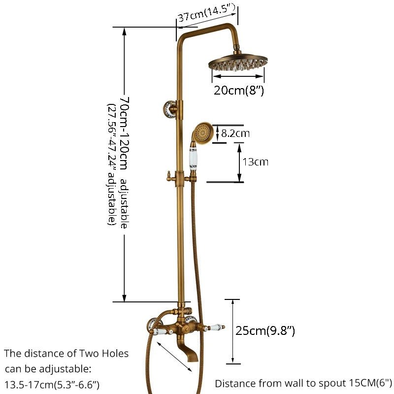 Rain shower Brass Shower tap – Thermostatic with hand shower