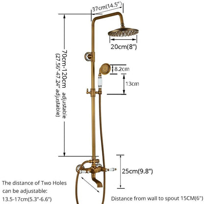 Rain shower Brass Shower tap – Thermostatic with hand shower