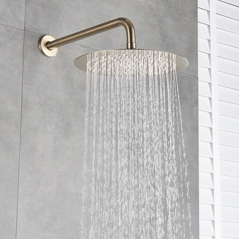 Built-in Rain Shower Set With Hand Shower - Brass Shower Faucet Brushed Gold