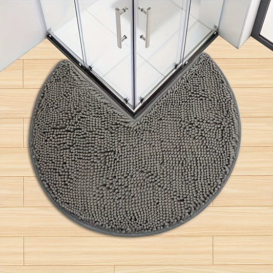Ronde chenille badmat ultra zacht antislip sneldrogend – Ymonde badkameraccessoire