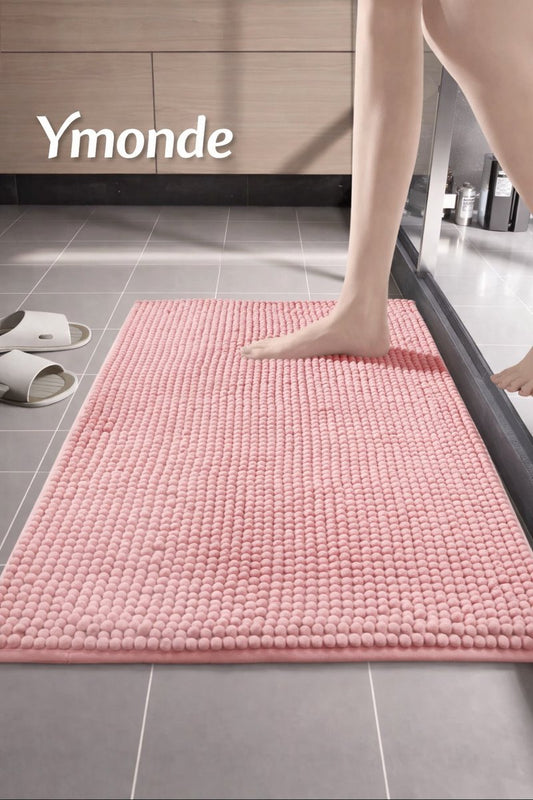 Roze anti‑slip badmat 40×60 cm met noppenpatroon voor veilige badkamer