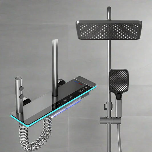 SmartSpa LED regendouchesysteem met digitale thermostaat en LED verlichting van Ymonde