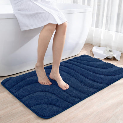 MarineWave – Soft Blue Non-Slip Bath Mat | Ymonde
