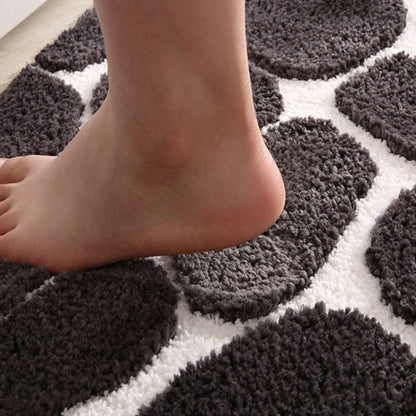 Zen Stepping Stone Badematte – Natursteinsutseende og myk komfort | Ymonde