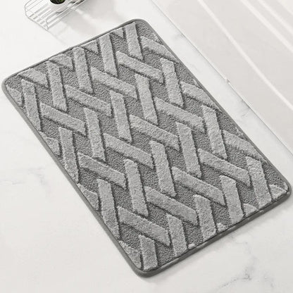 GeoLuxe badmatta – geometrisk design och halkfri komfort | Ymonde