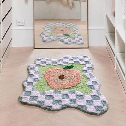 PeachMath Badematte – Weiche Pfirsichmatte mit verspieltem Design | Ymonde