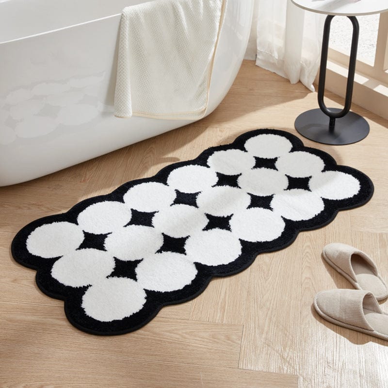 BallMath soft Scandinavian bath mat with anti-slip for the modern bathroom