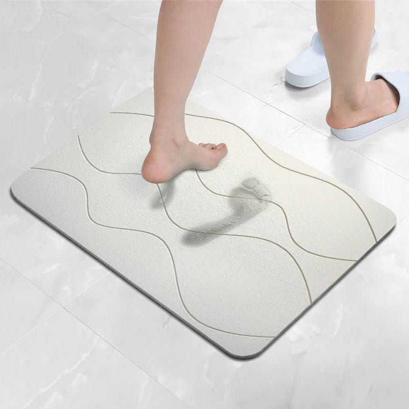 WaveSoft Bath Mat - Waves Pattern Anti-slip 50x80 CM | Ymonde