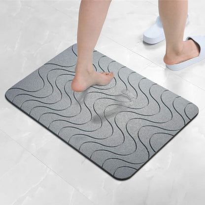 WaveSoft Bath Mat - Waves Pattern Anti-slip 50x80 CM | Ymonde