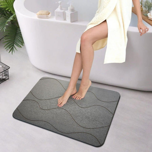 WaveSoft Badmat - Golven Patroon Antislip 50x80 CM | Ymonde