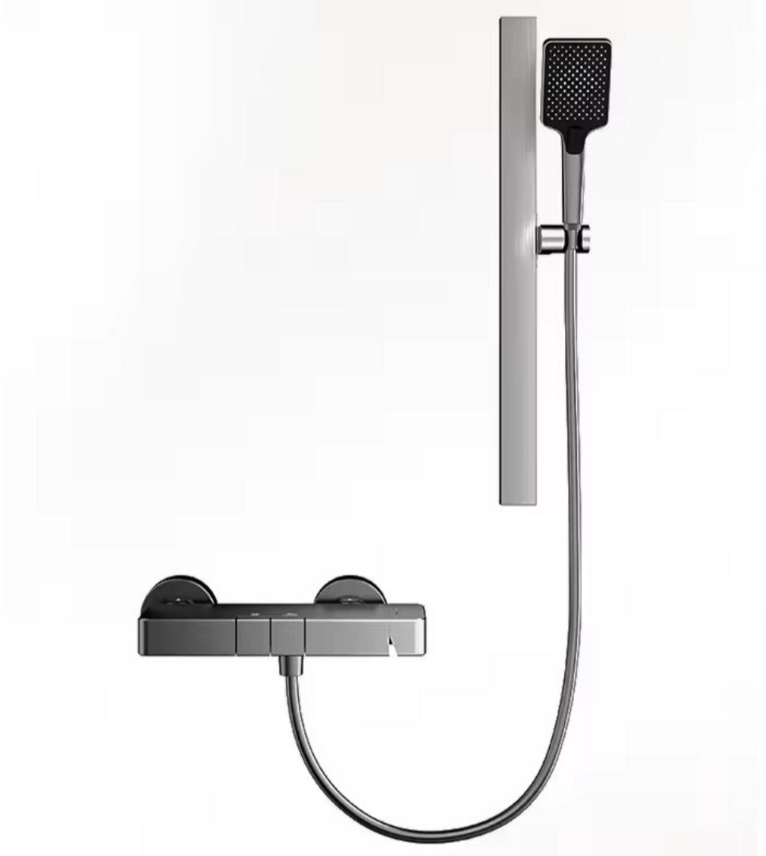Ymonde rectangular chrome rain shower head – modern and luxurious