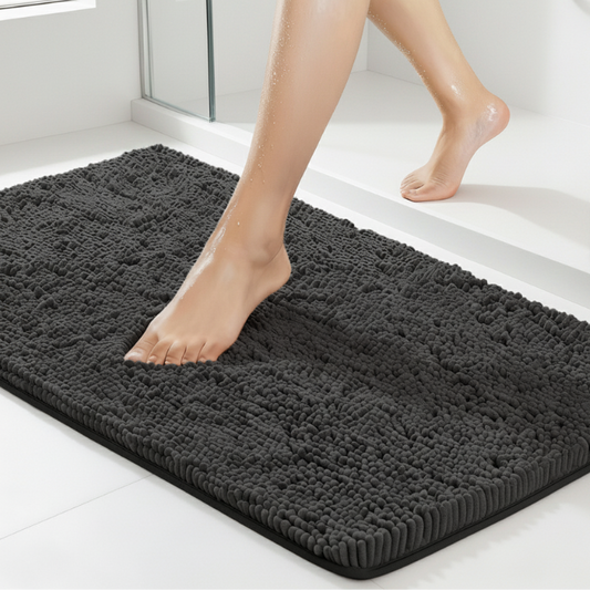 zwarte badmat 90×60 cm – anti-slip en absorberend badkameraccessoire